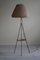 French Modern Floor Lamp in Rattan and Steel, 1950s 8