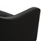 2207 Lounge Chair in Black Leather by Børge Mogensen for Fredericia, 1990s 9