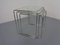 Tables Gigognes en Verre et Chrome, 1960s, Set de 3 13