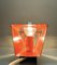 Spage Age Cube Wandlampe aus orangefarbenem & versilbertem Metall von Philips, Niederlande, 1960er 13