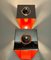Spage Age Cube Wandlampe aus orangefarbenem & versilbertem Metall von Philips, Niederlande, 1960er 4