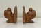 Art Deco Pigeon Bookends in Hand Carved Wood, 1930s, Set of 2, Image 1