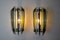 Two-Tone Sconces in Green Murano Glass from Veca, Italy, 1970s, Set of 2 4