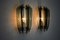 Two-Tone Sconces in Green Murano Glass from Veca, Italy, 1970s, Set of 2 2