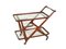 Mid-Century Modern Wood & Glass Trolley by Cesare Lacca for Cassina, 1950s 6