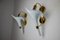 White Lily Flower Sconces in Murano Glass, Italy, 1970, Set of 2 5