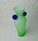 Green and Blue Satin Murano Glass Vase, Italy, 1980s, Image 5