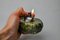Encendedor de alabastro verde atribuido a Romano Bianchi, Italia, años 70, Imagen 2