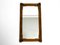 Large Mid-Century Modern Bamboo Wall Mirror with Leather Straps, Italy, 1950s 1