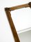 Large Mid-Century Modern Bamboo Wall Mirror with Leather Straps, Italy, 1950s 13