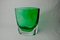 Jarrón Sommerso verde de cristal de Murano atribuido a Seguso, Italia, años 80, Imagen 5