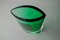 Grüne Sommerso Vase aus Muranoglas, Seguso zugeschrieben, Italien, 1980er 6