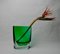 Jarrón Sommerso verde de cristal de Murano atribuido a Seguso, Italia, años 80, Imagen 2