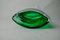 Jarrón Sommerso verde de cristal de Murano atribuido a Seguso, Italia, años 80, Imagen 7