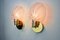 Seashell Sconces in Frosted Murano Glass, Italy, 1980s, Set of 2 4