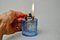 Ice Cube Feuerzeug aus blauem Muranoglas, Antonio Imperatore zugeschrieben, Italien, 1970er 2