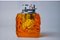 Orange Ice Cube Lighter in Murano Glass attributed to Antonio Imperatore, Italy, 1970s 1