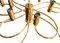 Brass Spiral 2-Tier Ceiling Lamp with 12 Lights from Honsel, 1970s, Image 10