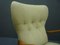Mid-Century Pastel Yellow Wingback Chair, Italy, 1950s 12