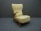 Mid-Century Pastel Yellow Wingback Chair, Italy, 1950s 1