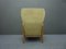 Fauteuil à Oreilles Mid-Century Jaune Pastel, Italie, 1950s 4