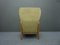 Mid-Century Pastel Yellow Wingback Chair, Italy, 1950s 4