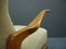 Mid-Century Pastel Yellow Wingback Chair, Italy, 1950s 7