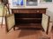 Empire Sideboard in Mahogany with Brass Inserts, Doors with Glass and Curtains 4