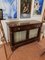 Empire Sideboard in Mahogany with Brass Inserts, Doors with Glass and Curtains, Image 3