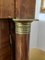 Empire Sideboard in Mahogany with Brass Inserts, Doors with Glass and Curtains, Image 6