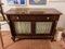 Empire Sideboard in Mahogany with Brass Inserts, Doors with Glass and Curtains, Image 12