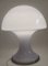 Lámpara hongo grande de vidrio opalino, Italia, años 70, Imagen 3