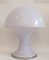 Lámpara hongo grande de vidrio opalino, Italia, años 70, Imagen 1