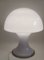 Large White Opal Glass Mushroom Lamp, Italy, 1970s 4