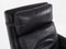 Danish Black Leather Armchair, 1970s 12