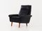 Fauteuil en Cuir Noir, Danemark, 1970s 2