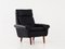 Danish Black Leather Armchair, 1970s 6