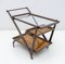 Mid-Century Italian Modern Walnut Bar Cart attributed to Cesare Lacca for Cassina, 1950s, Image 2