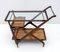 Mid-Century Italian Modern Walnut Bar Cart attributed to Cesare Lacca for Cassina, 1950s 1