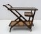 Mid-Century Italian Modern Walnut Bar Cart attributed to Cesare Lacca for Cassina, 1950s 3