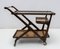 Mid-Century Italian Modern Walnut Bar Cart attributed to Cesare Lacca for Cassina, 1950s, Image 3