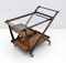 Mid-Century Italian Modern Walnut Bar Cart attributed to Cesare Lacca for Cassina, 1950s 4