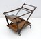 Mid-Century Italian Modern Walnut Bar Cart attributed to Cesare Lacca for Cassina, 1950s, Image 4