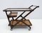 Mid-Century Italian Modern Walnut Bar Cart attributed to Cesare Lacca for Cassina, 1950s 6