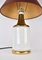 Lámpara de mesa italiana con base de vidrio iluminado, años 60, Imagen 5