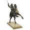 Tommaso Campajola, Indian Warrior on Horseback with Lancia and Fair, 1920s, Bronze & Marble 2