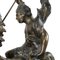 Tommaso Campajola, Indischer Krieger zu Pferd mit Lancia und Fair, 1920er, Bronze & Marmor 9