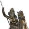 Tommaso Campajola, Indischer Krieger zu Pferd mit Lancia und Fair, 1920er, Bronze & Marmor 14
