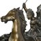 Tommaso Campajola, Indian Warrior on Horseback with Lancia and Fair, 1920s, Bronze & Marble 12