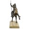 Tommaso Campajola, Indischer Krieger zu Pferd mit Lancia und Fair, 1920er, Bronze & Marmor 3